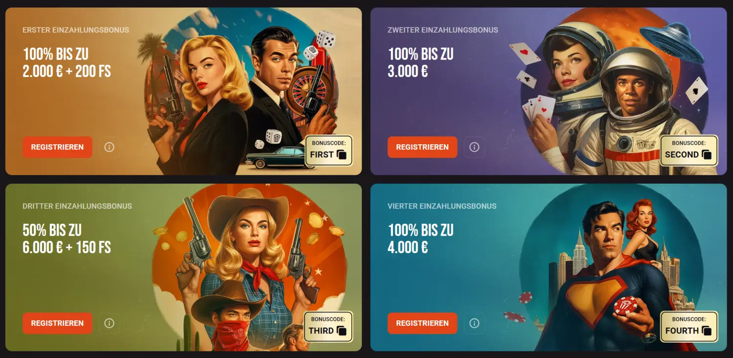 Vier HollyWin Codes: FIRST bis FOURTH