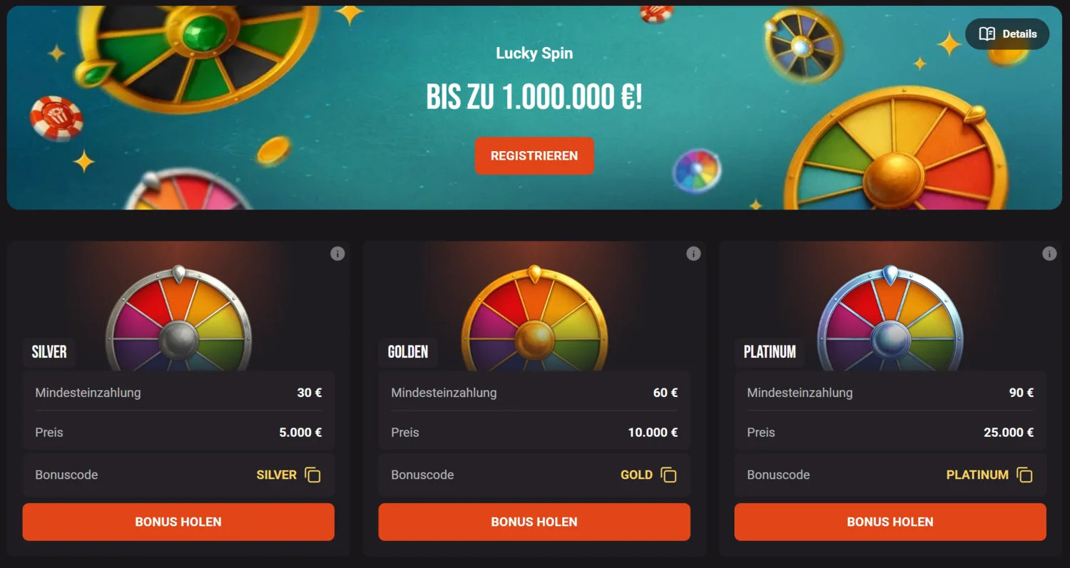 HollyWin Casino Lucky Spin