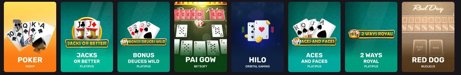 Hollywin Casino Tischspiele
